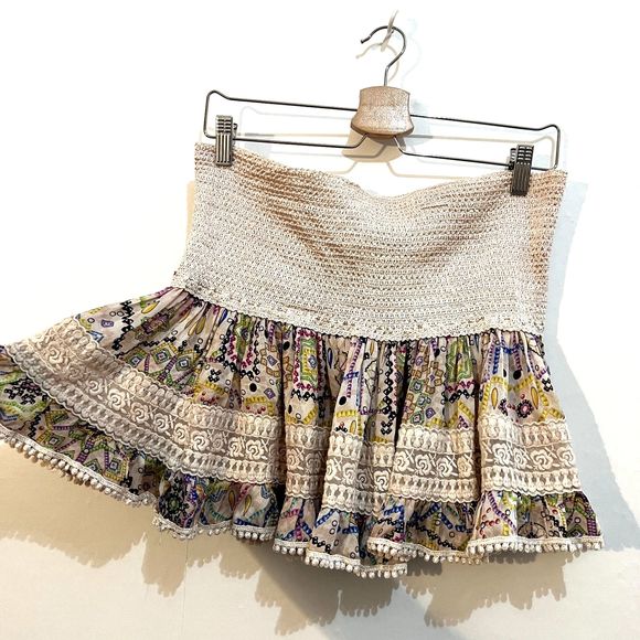 Sunday St. Tropez Silk Skirt M/L - Picture 3 of 6